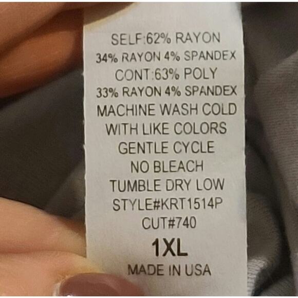 Jade by Jane Plus Size Vintage Print Long Sleeve Blouse - Picture 4 of 4